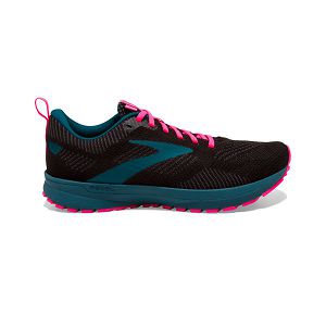 Brooks Revel 5 Road Running Shoes - Womens, Black/Blue/Pink | IE-ITR972148